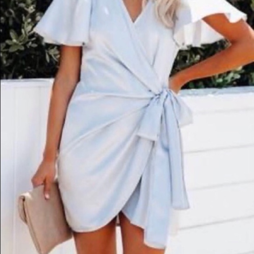 Vici Satin Wrap Dress